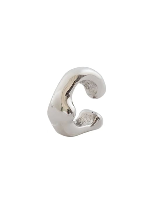 DAKA 925 Sterling Silver Geometric Minimalist Clip Earring [Single] 4